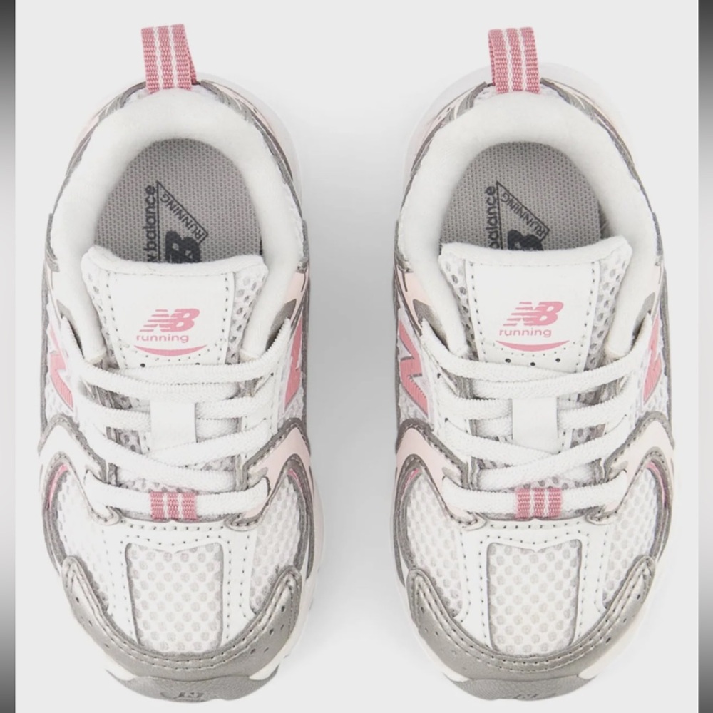 New Balance 530 infant/toddler shoes in the 'Reflection/Pink Taffy'